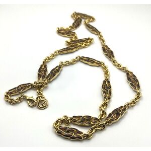 Vintage St. John Necklace SJ  Gold Plated 38" Long Beautiful Layer